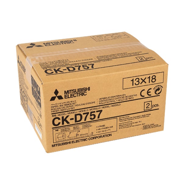 Mitsubishi Electric CK-D757 Carta + Ribbon per 460 stampe 13x18 Mitsubishi Electric CK-D757 Carta + Ribbon per 460 stampe 13x18